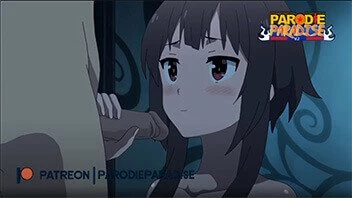 Megumin blowjob and fuck