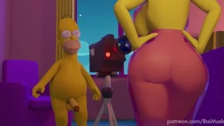 THE SIMPSONS Marge and Homer make a SEXTAPE porn parody