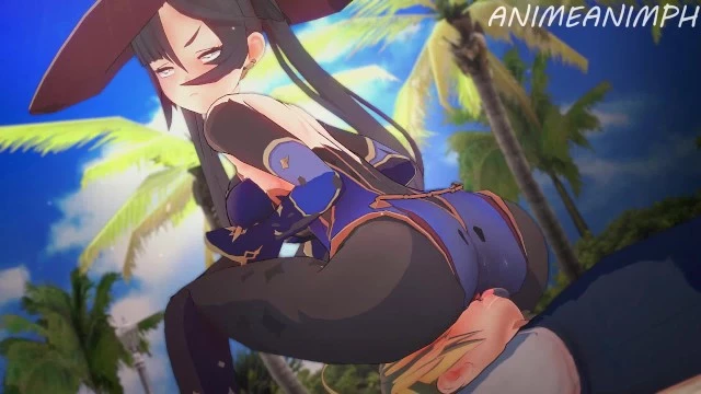 Spending a Day with Mona’s Thighs from Genshin Impact Until Creampie